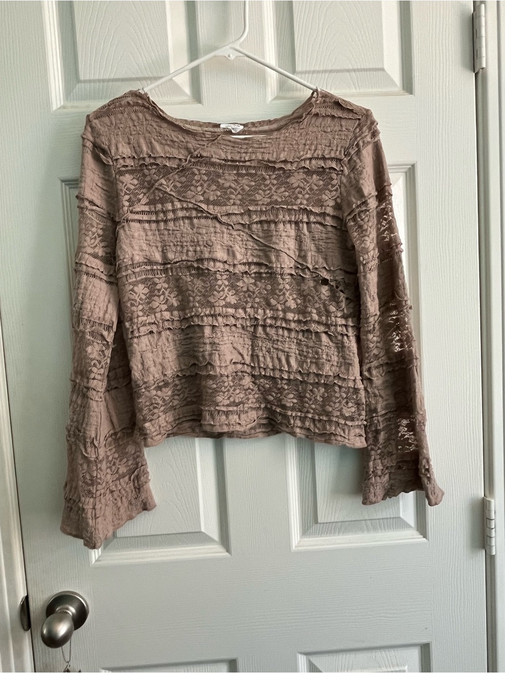 Tan Cotton On Lace Long Sleeve